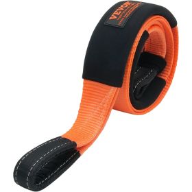 VEVOR Recovery Tow Strap 3 inches, 8 feet 36,000 lbs Break Strength, Triple Reinforced Loop Straps, Tree Saver, Winch Line Extension Strap