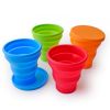 1pc Soft Silicone With Lid; Retractable Mini Folding Water Cup; For Outdoor Travel Hotel - Orange