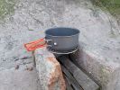 Stainless Steel Camping Pot Holder Outdoor BBQ Mesh Portable Wilderness Firewood Holder Camping Stove Accessories - Round + square