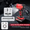 150PSI Cordless Car Tire Pump 6000mAh Rechargeable Tire Inflator 12V Portable Electric Air Compressor with LED Light for Car Bike Motorcycle Ball - Ti