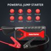 DBPOWER 3000A/80.66Wh Portable Car Jump Starter (UP to 10.0L Gas/8.0L Diesel Engines) 12V Auto Lithium-Ion Battery Booster with Smart Clamp Cables, Qu