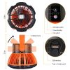 2 In 1 Portable Camping Fan Electric Lantern Fan Tent Fan w/Hanging Hook Remote Control USB Rechargeable Fan - Orange