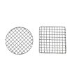 Stainless Steel Camping Pot Holder Outdoor BBQ Mesh Portable Wilderness Firewood Holder Camping Stove Accessories - Round + square