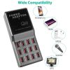Multi 12 Port USB Charging Station Hub 60W Desktop USB Hub Multiple USB Charger Fast Charge - Black