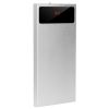 20000mAh Power Bank Ultra Thin External Battery Pack Phone Charger Dual USB Ports Flashlight Battery Remain Display - Silver