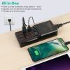Multi 12 Port USB Charging Station Hub 60W Desktop USB Hub Multiple USB Charger Fast Charge - Black