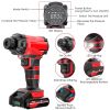150PSI Cordless Car Tire Pump 6000mAh Rechargeable Tire Inflator 12V Portable Electric Air Compressor with LED Light for Car Bike Motorcycle Ball - Ti