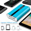 12000mAh Portable Charger with Dual USB Ports 3.1A Output Power Bank Ultra-Compact External Battery Pack - Blue