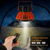 2 In 1 Portable Camping Fan Electric Lantern Fan Tent Fan w/Hanging Hook Remote Control USB Rechargeable Fan - Orange