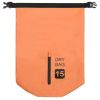 Dry Bag with Zipper Orange 4 gal PVC - Orange