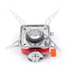 1pc Mini Windproof Foldable Square Gas Stove For Outdoor Camping; Hiking Accessory - Metal