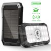 Sun Chaser Solar Powered Wireless Phone Charger 20; 000 mAh With LED Flood Light - Default Title