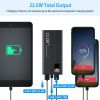 10000Mah Power Bank Portable Charger External Battery Pack 22.5W Super Fast Charging PD &QC 3.0 with LED Display Fit for iPhone Samsung - Black