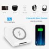 Qi Wireless Charger 10400mAh Power Bank 5W Wireless Charger Pad 2.1A USB Charge Port Portable Battery Charger - White