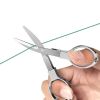 Folding Small Scissors; For Fishing Line; Fishing Figure 8 Shaped Scissors - Gold (alloy Handle)