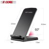 5 Core Magsafe Charger Portable Wireless Charging Station Fast Phone Charger Stand w Sleep Friendly LED 2 Charging Coil -10W Black - Black