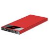 20000mAh Power Bank Ultra Thin External Battery Pack Phone Charger Dual USB Ports Flashlight Battery Remain Display - Red