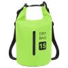 Dry Bag with Zipper Green 4 gal PVC - Green