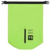 Dry Bag with Zipper Green 4 gal PVC - Green
