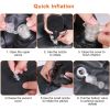 Inflatable SUV Air Mattress Thickened Camping Bed Cushion with Pillow Air Pump Storage Bag PVC Flocked Car Bed for Home Car Travel Camping - Black
