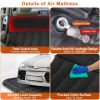 Inflatable SUV Air Mattress Thickened Camping Bed Cushion with Pillow Air Pump Storage Bag PVC Flocked Car Bed for Home Car Travel Camping - Black