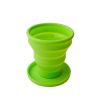1pc Soft Silicone With Lid; Retractable Mini Folding Water Cup; For Outdoor Travel Hotel - Red