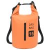 Dry Bag with Zipper Orange 4 gal PVC - Orange
