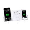 NEW! Classic Combo Wall Adapter W/3 AC Outlets W/Surge Protection And Dual USB Ports To Charge Your Gadgets - Default Title