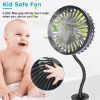 360¬∫ Rotatable Car Cooling Fan USB Vehicle Fan for Backseat Dashboard Window Clip Fan for Car Home with 3 Speeds - Black