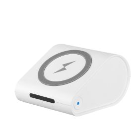 Qi Wireless Charger 10400mAh Power Bank 5W Wireless Charger Pad 2.1A USB Charge Port Portable Battery Charger - White
