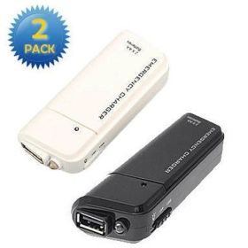 Our SOS! - 'Saves Our Smartphone" - Emergency charger - Black - 2 Pack