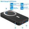Wireless Power Bank 10000mAh Magnetic Portable Charger 22.5W Fast Charging Fit for iPhone 12 13  Pro Mini Pro Max - Black