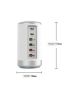 6 Port Fast Charge Tower - BLACK