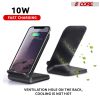 5 Core Magsafe Charger Portable Wireless Charging Station Fast Phone Charger Stand w Sleep Friendly LED 2 Charging Coil -10W Black - Black