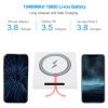 Qi Wireless Charger 10400mAh Power Bank 5W Wireless Charger Pad 2.1A USB Charge Port Portable Battery Charger - White