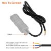 12V Submersible Water Pump with 16.4ft Max Lift 1000L Per H Flow Rate for Garden Sprinklers Lawn Shower Tour Vehicles - Grey