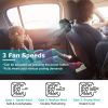 360¬∫ Rotatable Car Cooling Fan USB Vehicle Fan for Backseat Dashboard Window Clip Fan for Car Home with 3 Speeds - Black