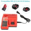 M12 M18 Rapid Fast Charger Fit for Milwaukee 10.8-18V Battery - Red