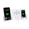 NEW! Classic Combo Wall Adapter W/3 AC Outlets W/Surge Protection And Dual USB Ports To Charge Your Gadgets - Default Title